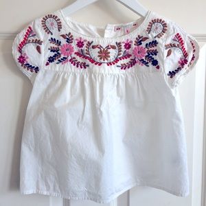 Size 6 Bonpoint Floral Embroidered Blouse